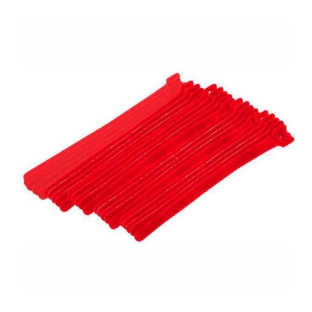 Eclipse Enterprises. Eclipse Tools Cable Tie, Hook Tape, 8inL x 1/2inW, Red, 25/Pk 900-098-RD
